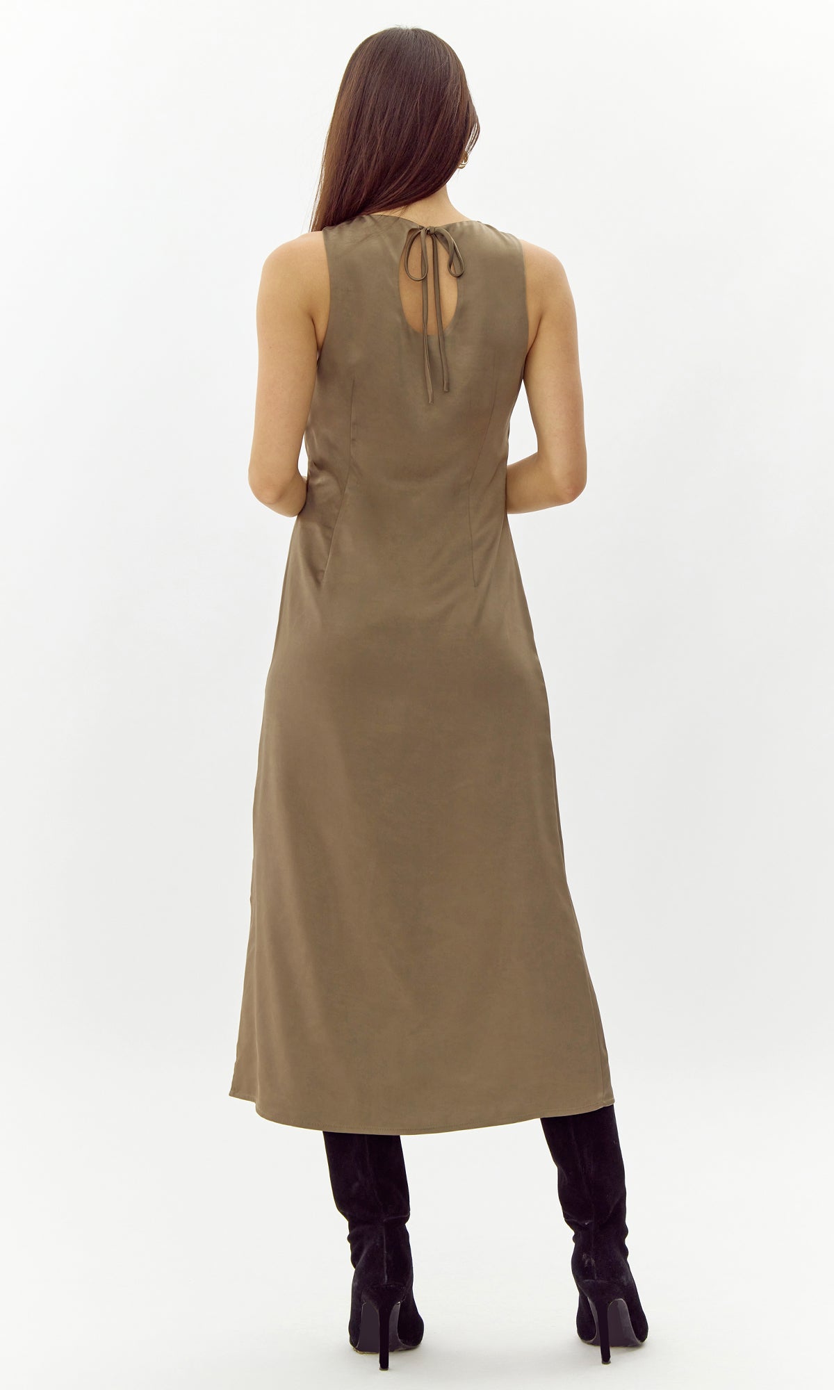 Trina Satin Midi Dress