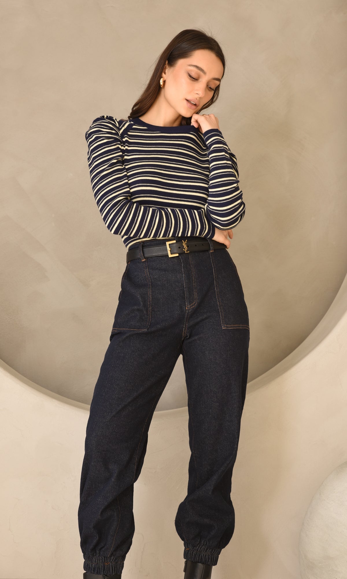 Wally Stripe Knit Top