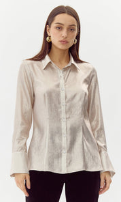 Belmont Slim Metallic Button Down Shirt