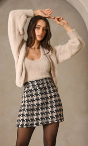 Lina Fuzzy Knit Halter Top
