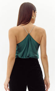 Kansas Jeweled Cowl Cami Top