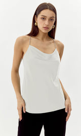 Kansas Jeweled Cowl Cami Top