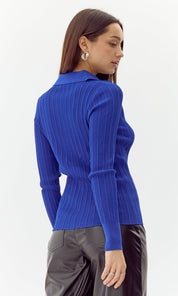 Elton Rib Knit Polo Shirt