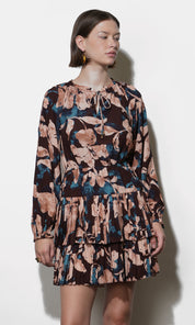 Astrid Floral Pleated Mini Dress