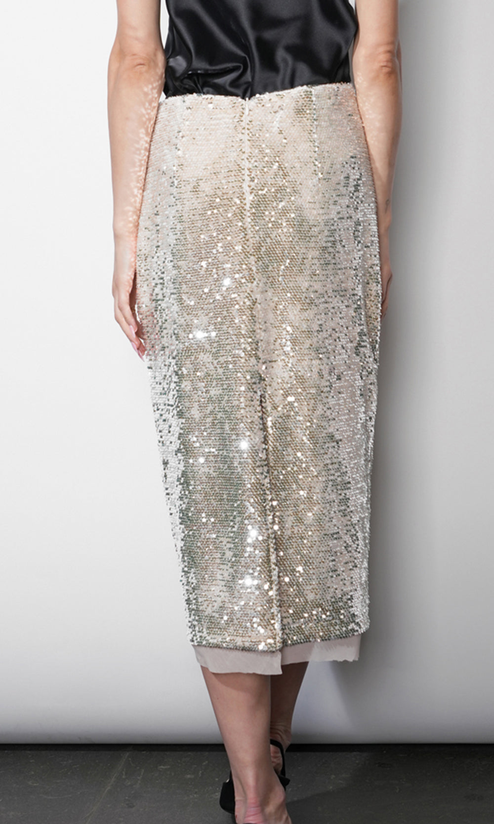 Gianna Velvet Sequin Midi Skirt