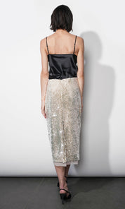 Charlotte Cowl Neck Cami W/ Lace