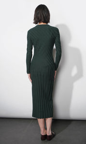 Mayla Paneled Rib Sweater Dress