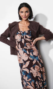 Everett Fuzzy Oversized Collar Cardigan