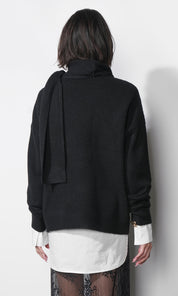 Kit Soft Crew Neck Sweater W/ Removable Scarf