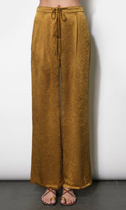 Nova Satin Drawstring Wide Leg Pants
