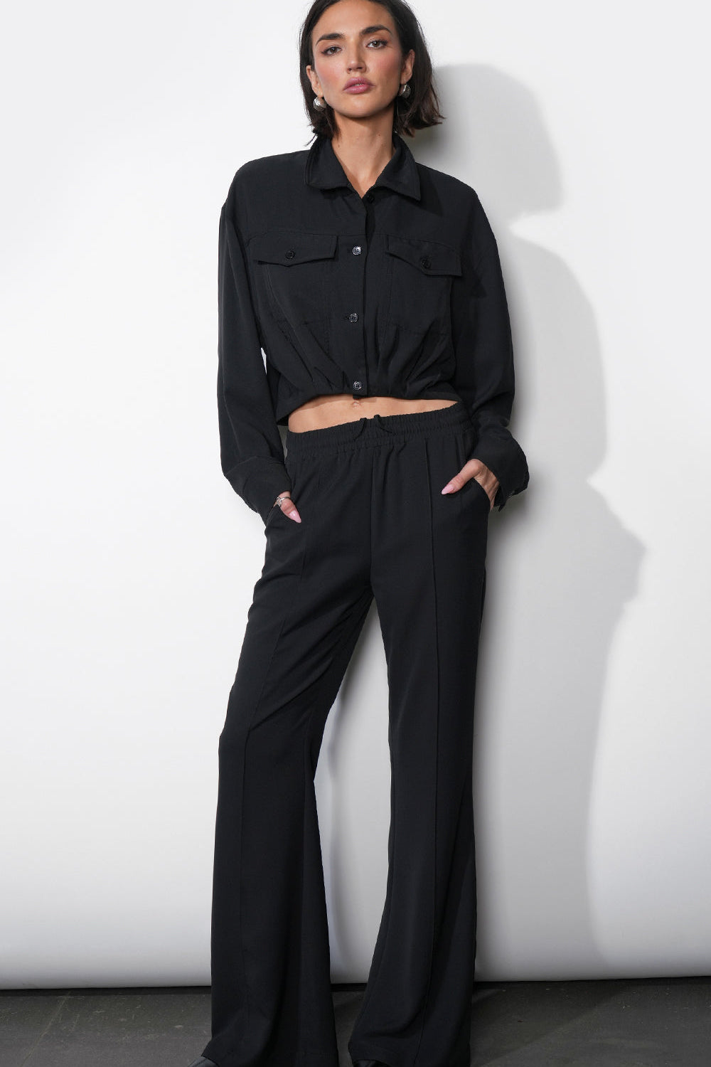 G2511T7395InaButtonUpCroppedShirtG2511P6518AbigailFlaredPants1.jpg