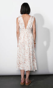 Sadie Sleeveless Tie Shoulder Midi Dress