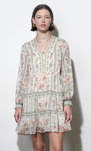 Alexis Deep V Tiered Pullover Dress