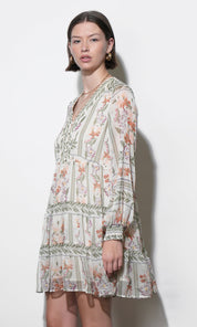 Alexis Deep V Tiered Pullover Dress
