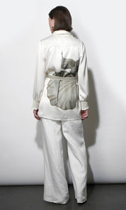 Jordan Belted Tunic w/ Smocked Sleeve