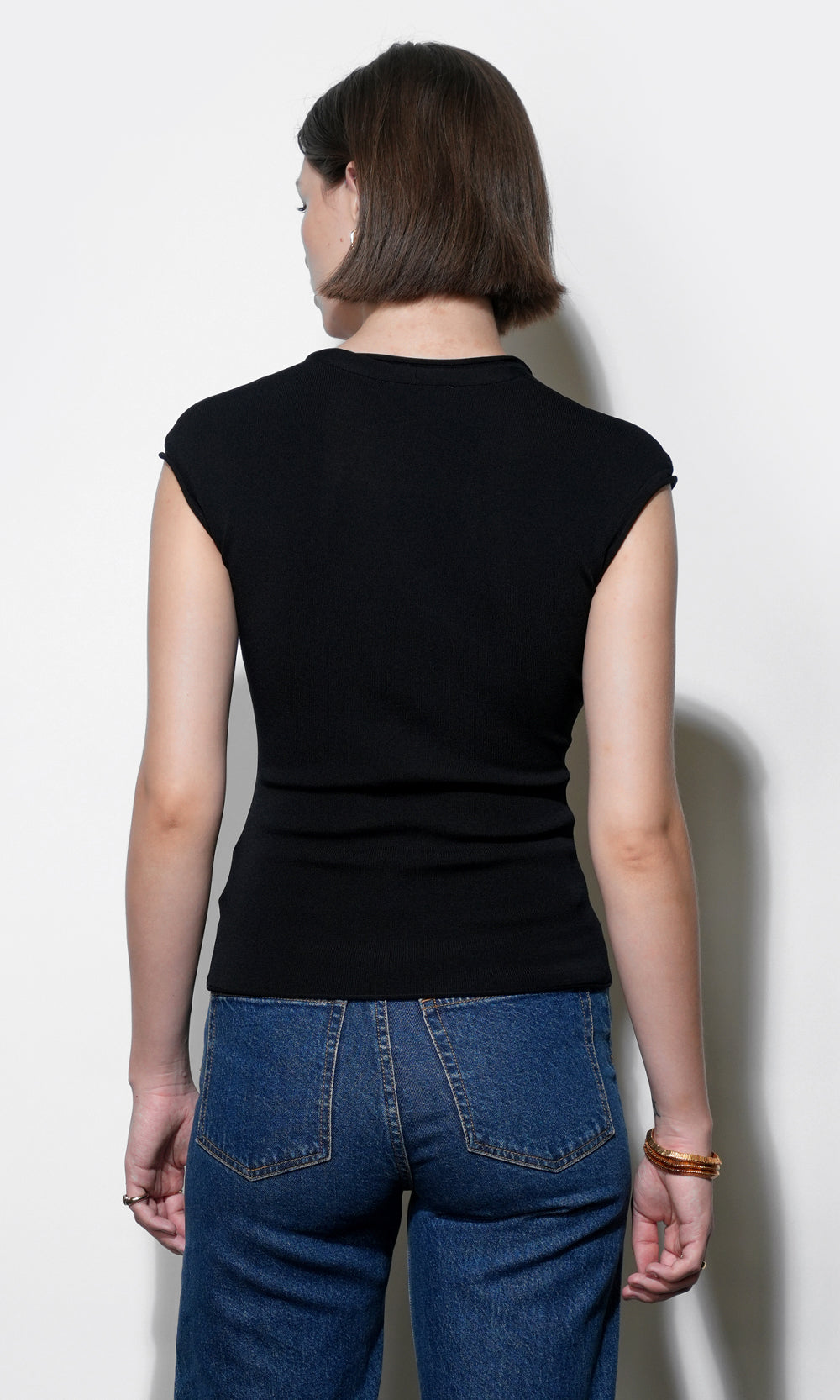 Natalie Deep V-neck Knit Top