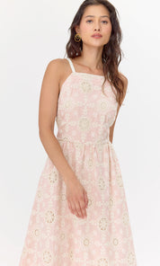 Audrey Cotton Eyelet Midi Dress
