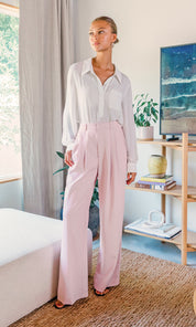 Alexi Wide Leg Pleated Trousers