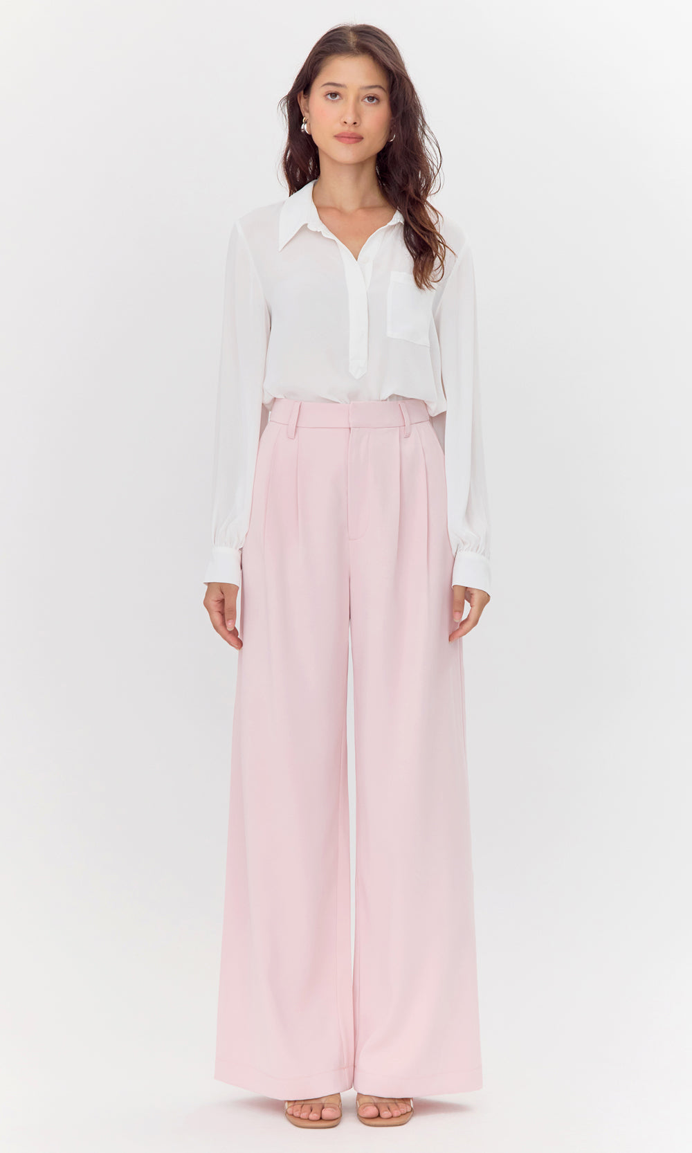 Alexi Wide Leg Pleated Trousers