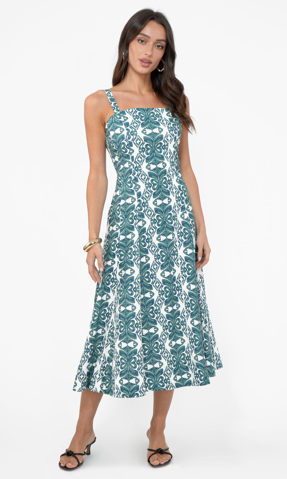 Hilary Linen Midi Dress