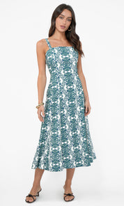 Hilary Linen Midi Dress