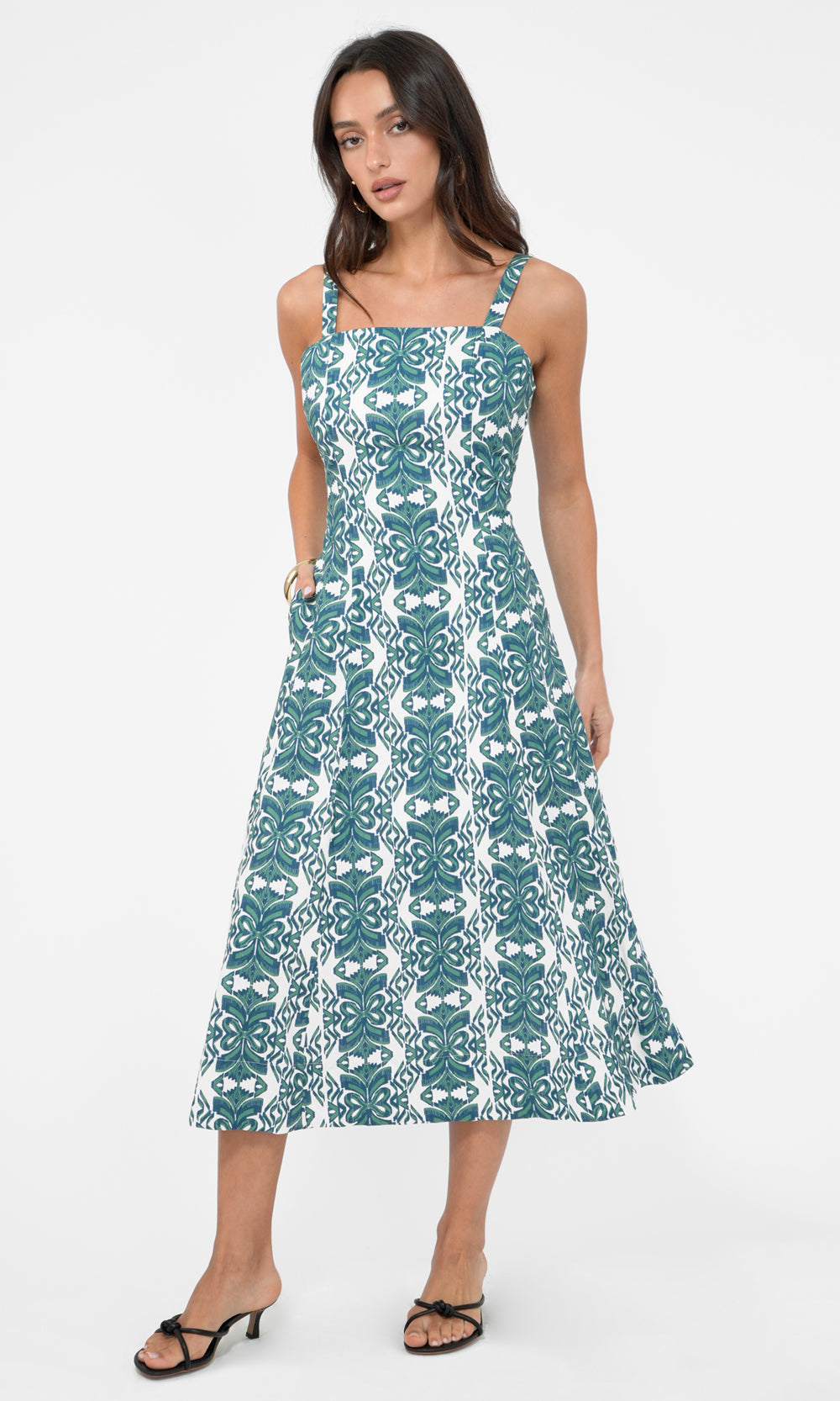 Hilary Linen Midi Dress