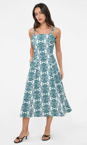Hilary Linen Midi Dress