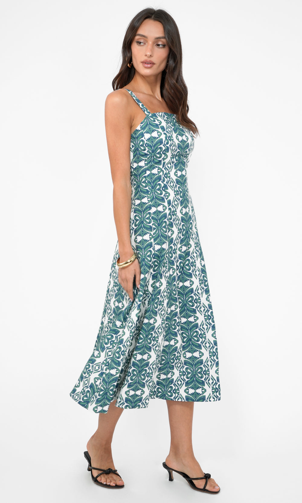 Hilary Linen Midi Dress