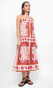Alisha Trapeze Strappy Midi Dress