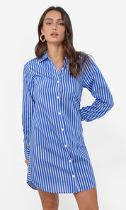 Nanda Bold Stripe Tunic Shirtdress
