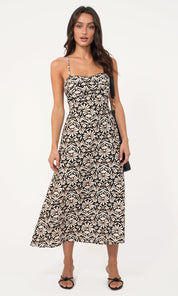 Cherinne Strappy Back Halter Midi Dress