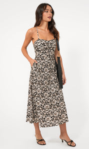 Cherinne Strappy Back Halter Midi Dress