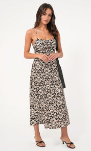 Cherinne Strappy Back Halter Midi Dress