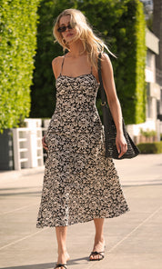 Cherinne Strappy Back Halter Midi Dress