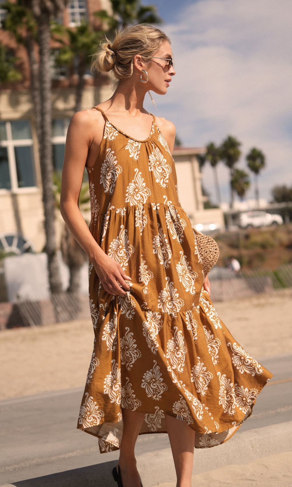 Sofie Braided Strap Midi Dress