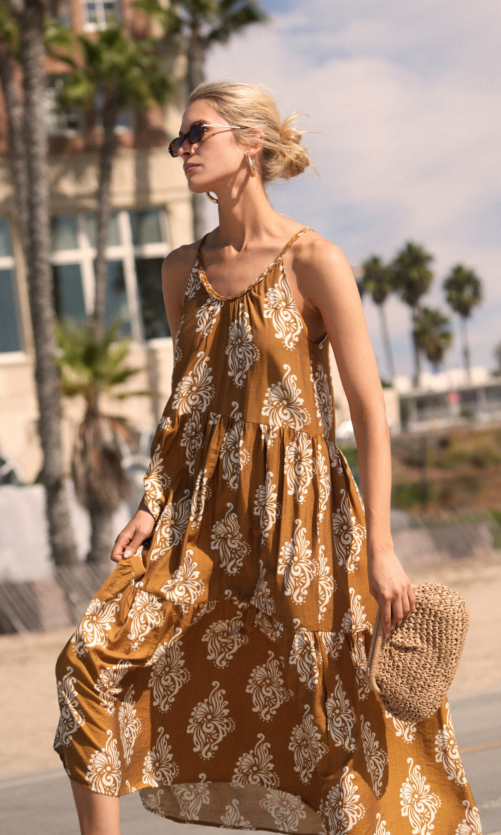 Sofie Braided Strap Midi Dress