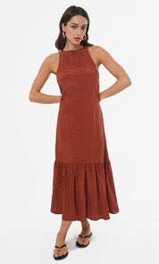 Kai Textured Cross Back Midi Dress
