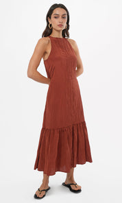 Kai Textured Cross Back Midi Dress