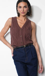Thomas Cable Knit Vest