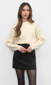 Finley Long Sleeve Pull Over Cable Knit Sweater