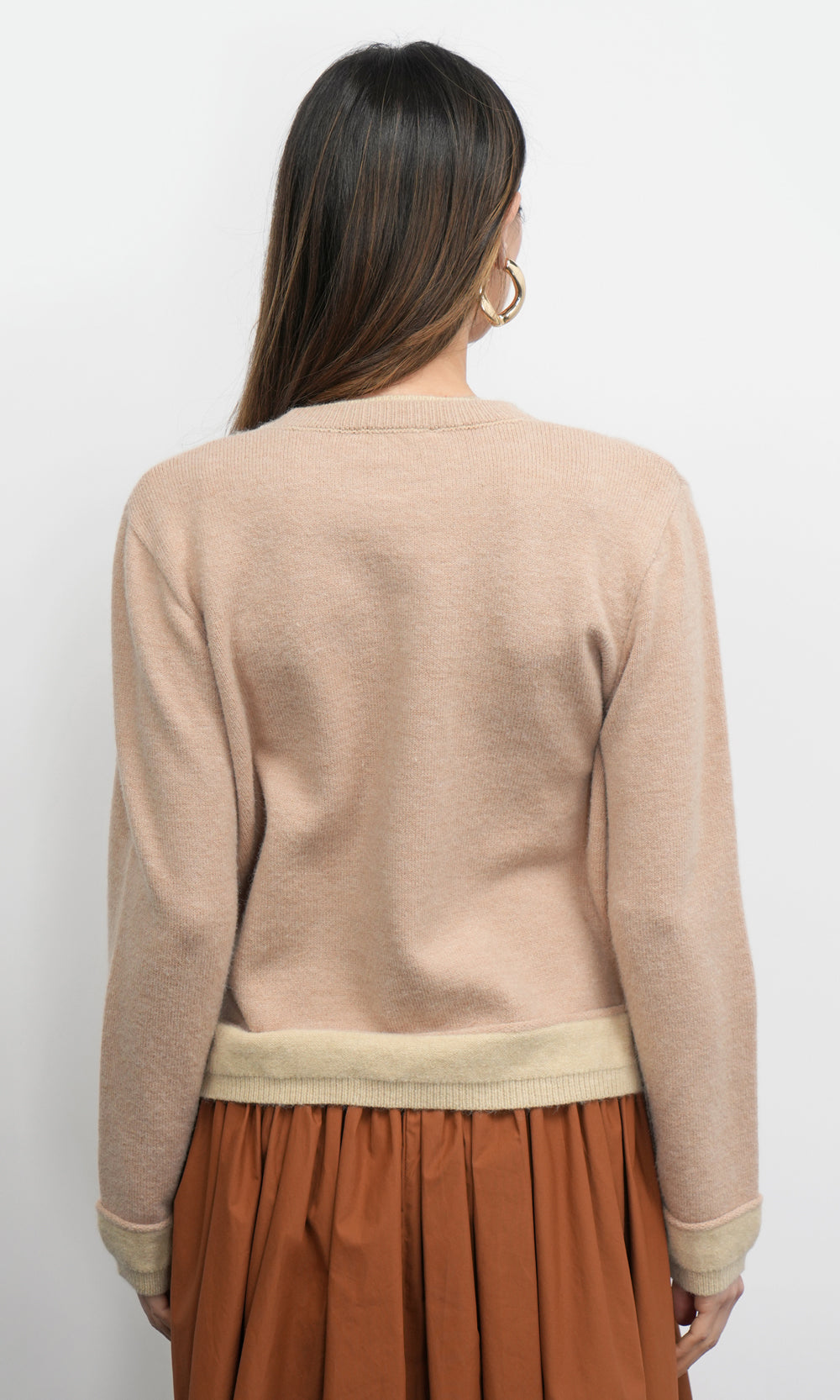Dessi Cozy Pull Over Two Toned Sweater