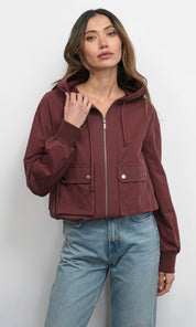Grant Twill Hooded Jacket w/ Cargo Pocket