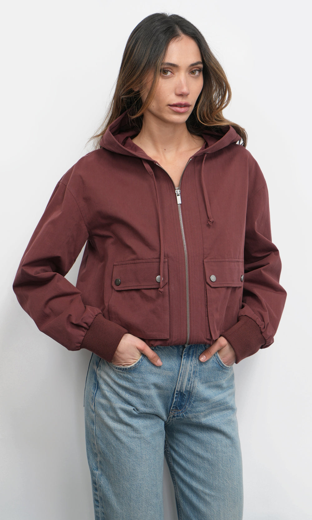 Grant Twill Hooded Jacket w/ Cargo Pocket