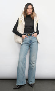 Douglas Ribbed Puffer Hooded Vest