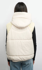 Douglas Ribbed Puffer Hooded Vest