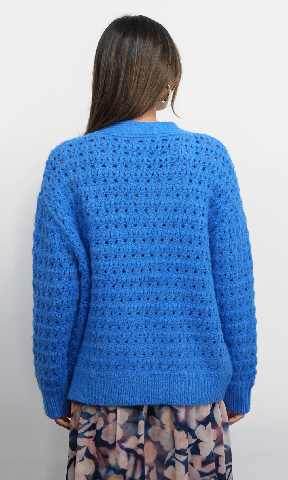 Hudson Oversized Crochet Knit Cardigan