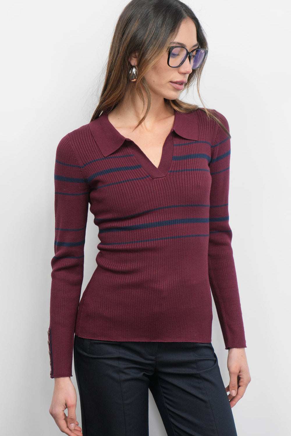 G258WT6055ElenaStripedPoloKnitTop2.jpg