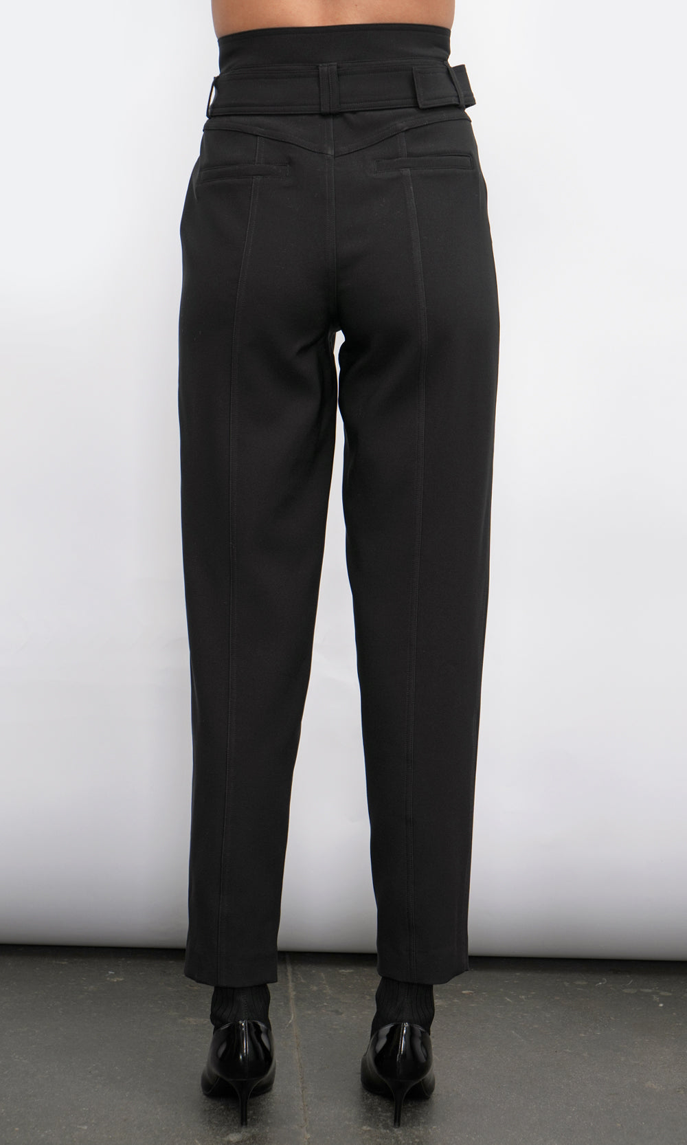 Abilene Belted Paper Bag High Waist Pants
