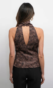 Sheila Cowl Funnel Neck Halter Top