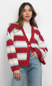 Fallon Cozy Oversized Stripe Cardigan